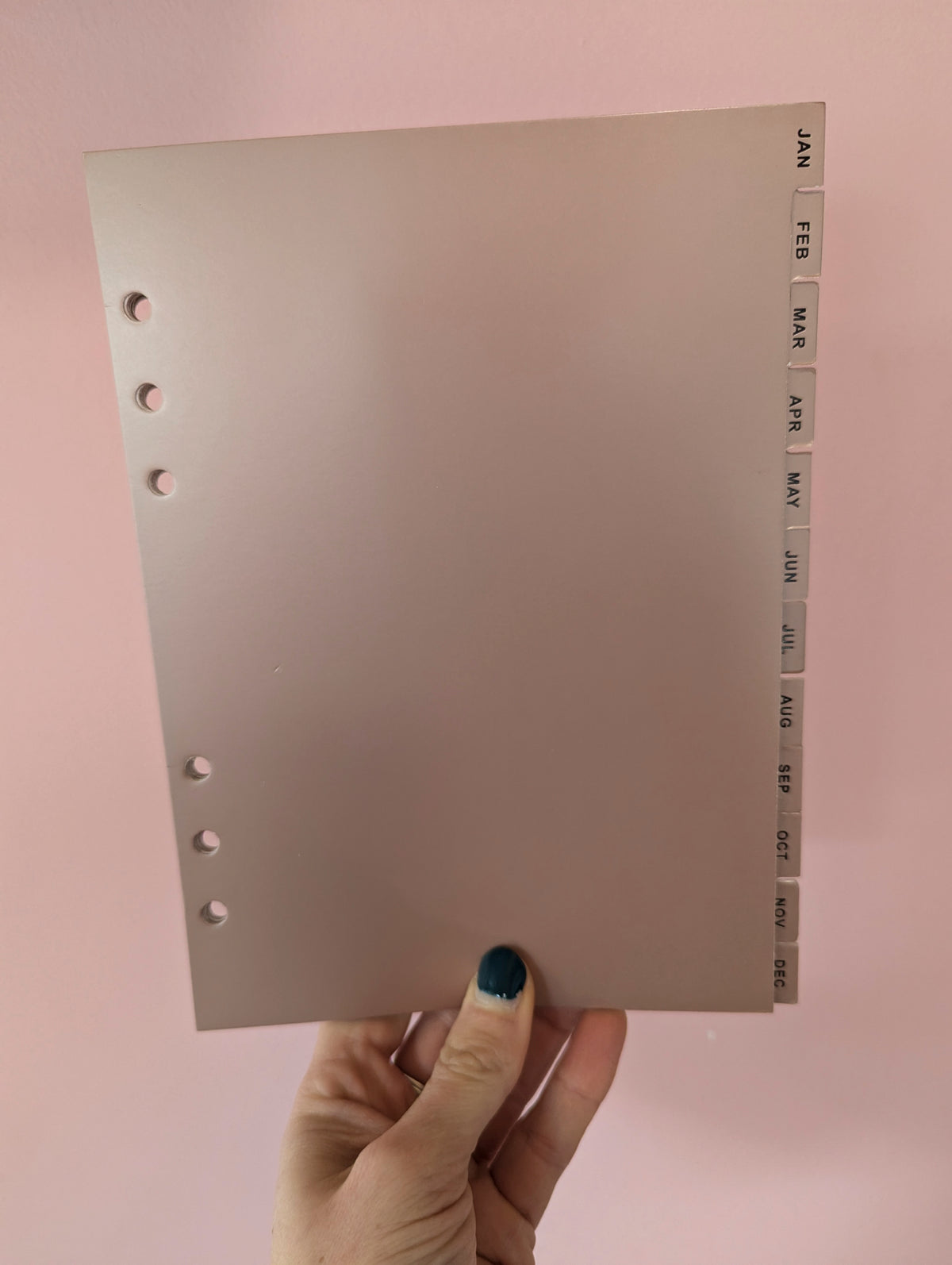 A5 Monthly Dividers  - Rose Gold