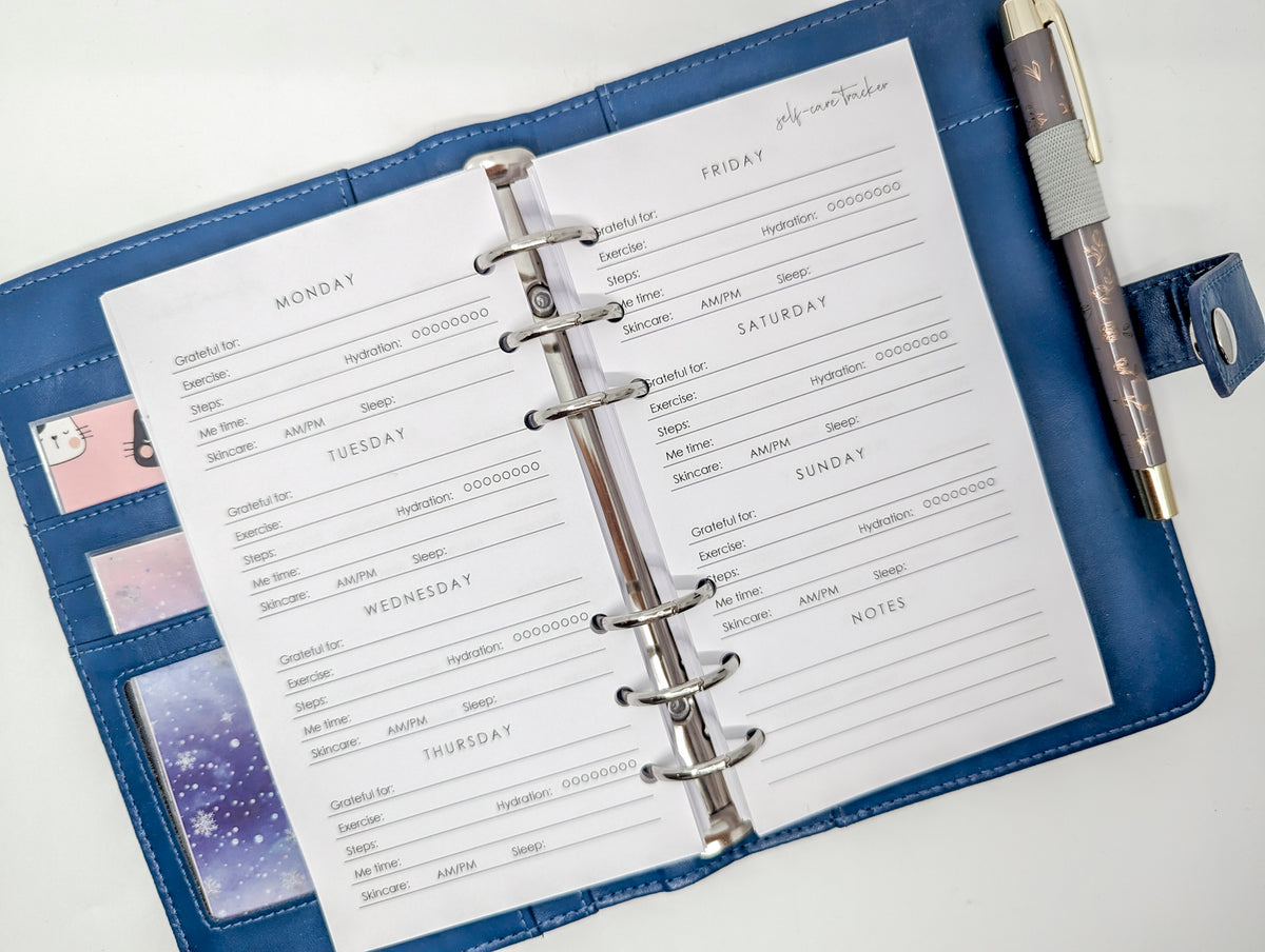 Personal Size Self-Care Trackers