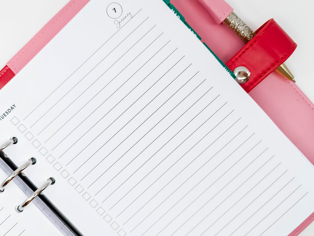 A5 Daily Planner Inserts | Simple Checklists - Planner Peace