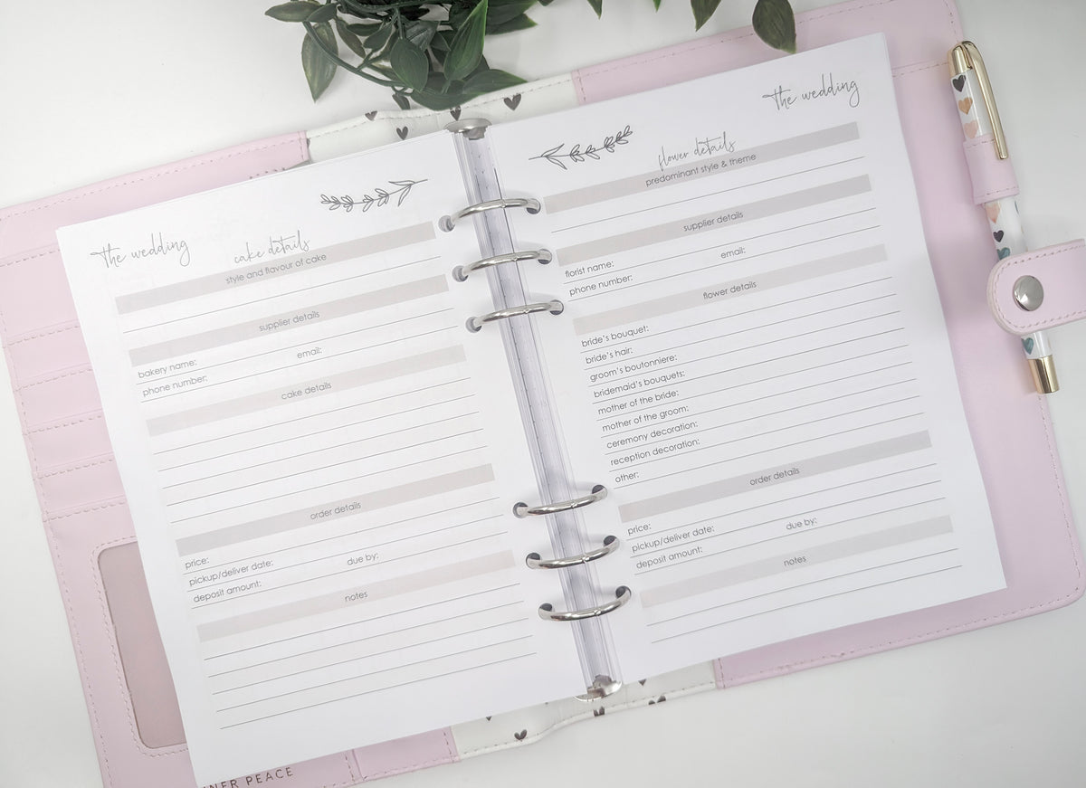 Wedding Planner (Planner included)