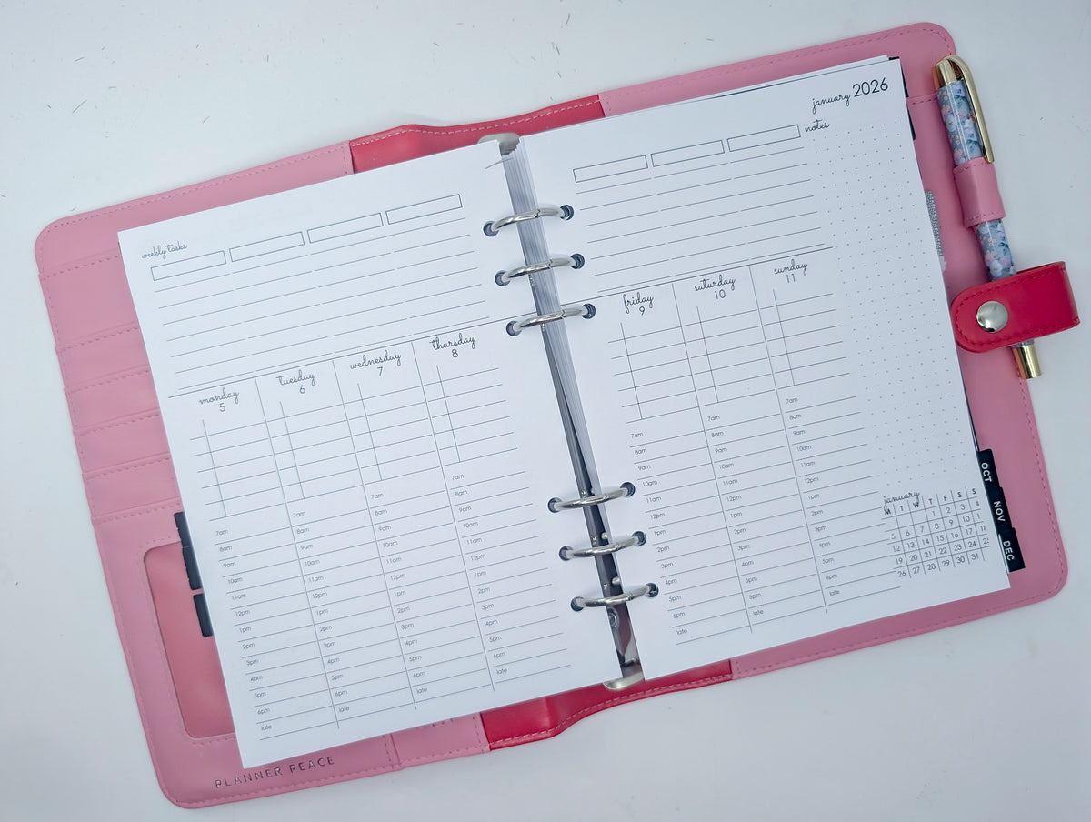 A5 Weekly Layout - Focus Layout