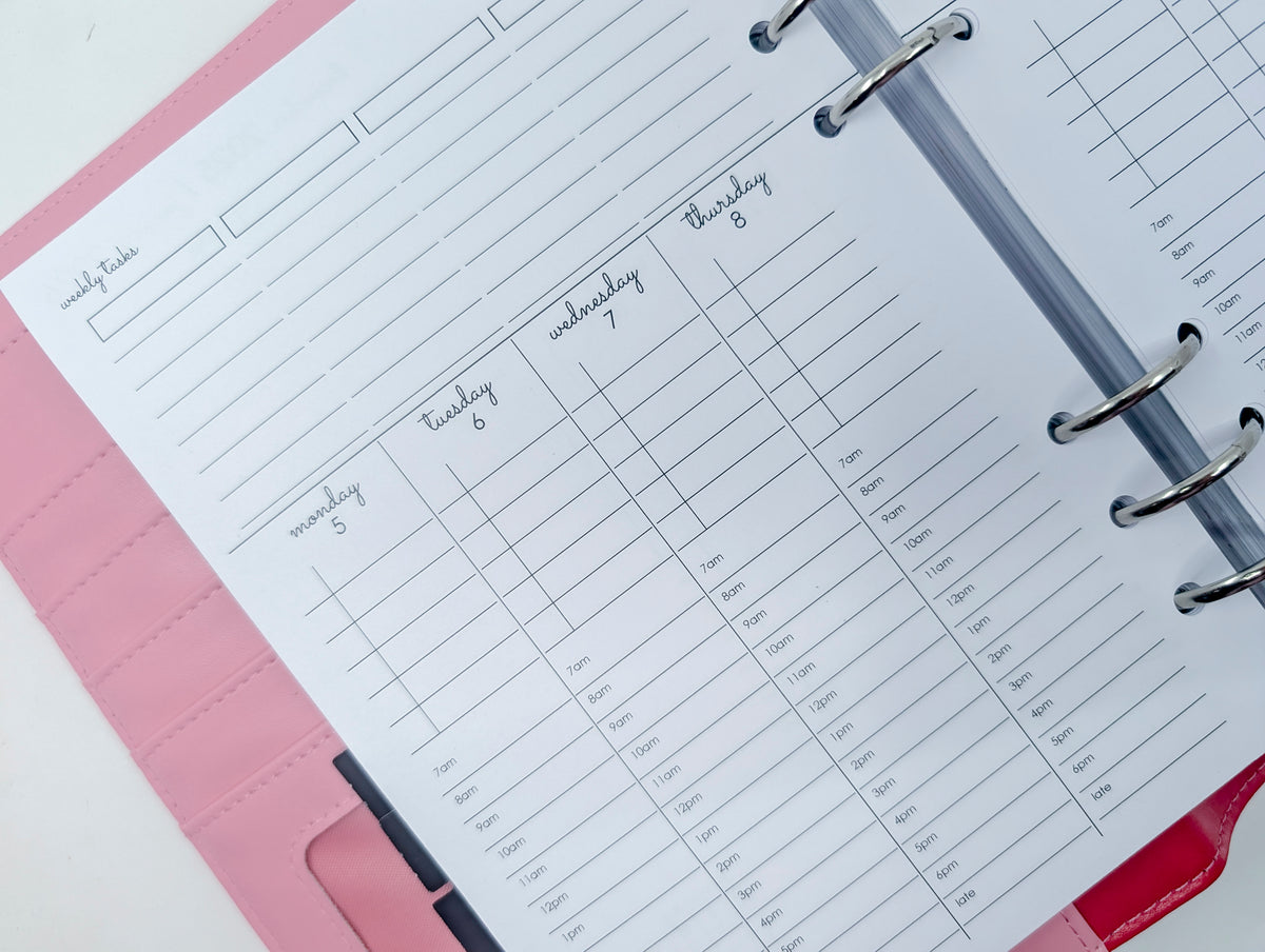 A5 Weekly Layout - Focus Layout