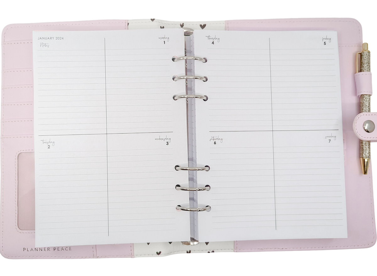 A5 Planner Refill weekly planner inserts for A5 ring planners