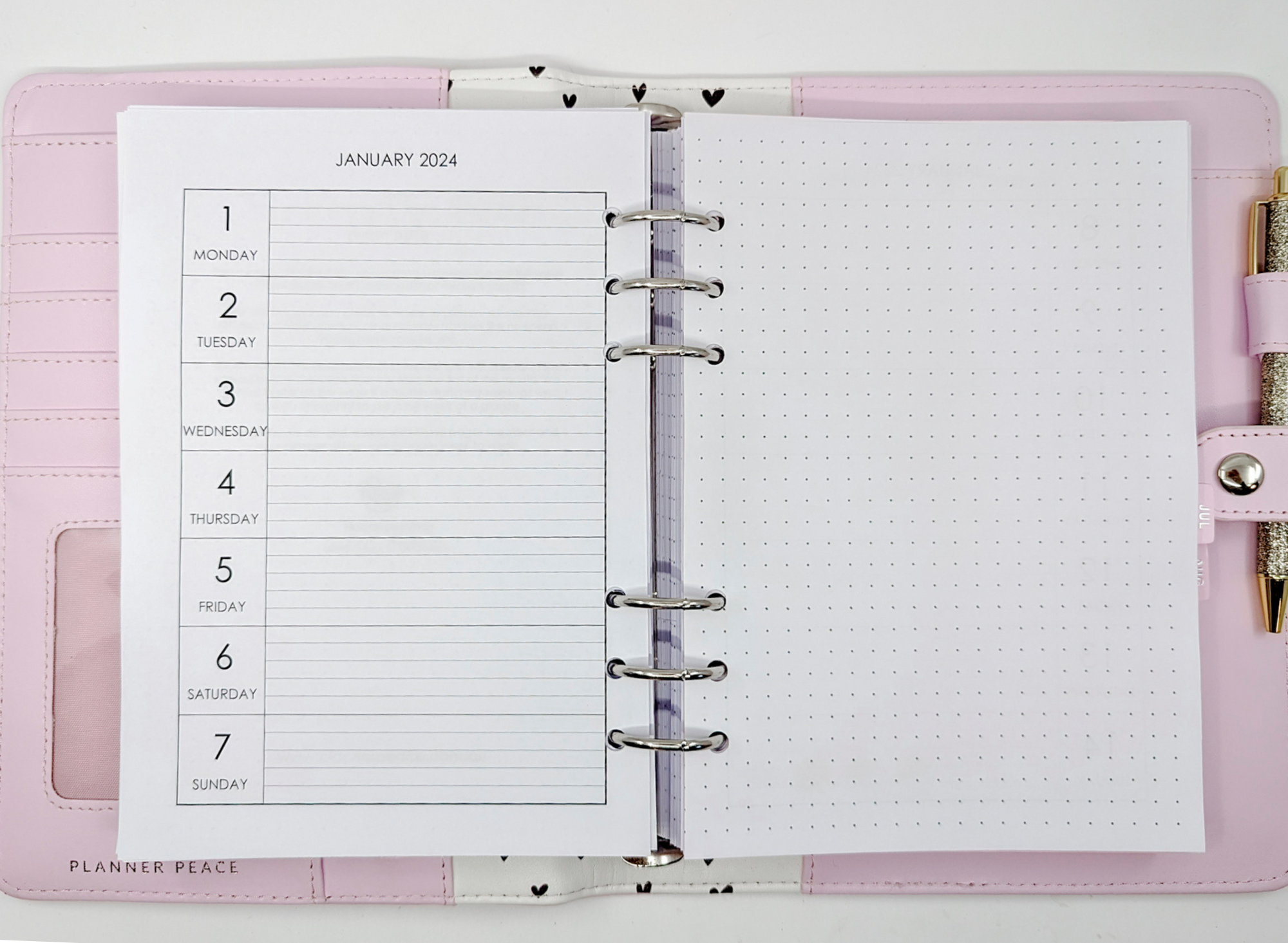 Planner Peace A5 planner refill weekly planner inserts for A5 planners