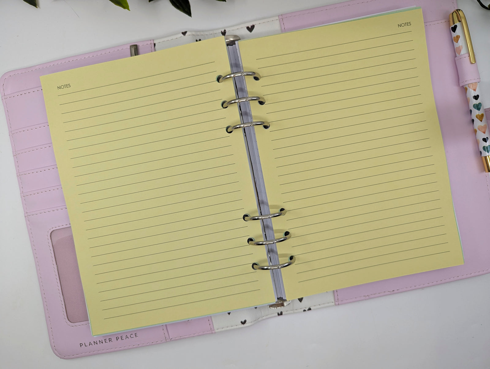 Coloured 125gsm lined notepaper