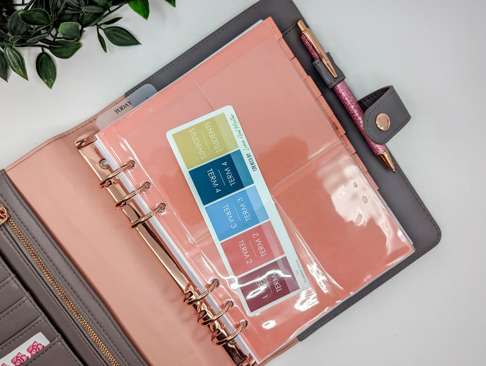 Clear 4 Section Pocket for Ring Planners