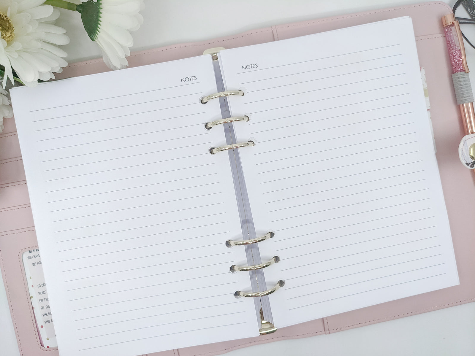 PRINTED Notes Planner Refill Pages A5 Printed Planner 