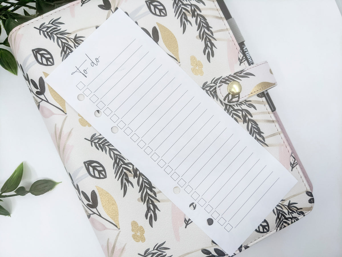 Half size to do list planner refill