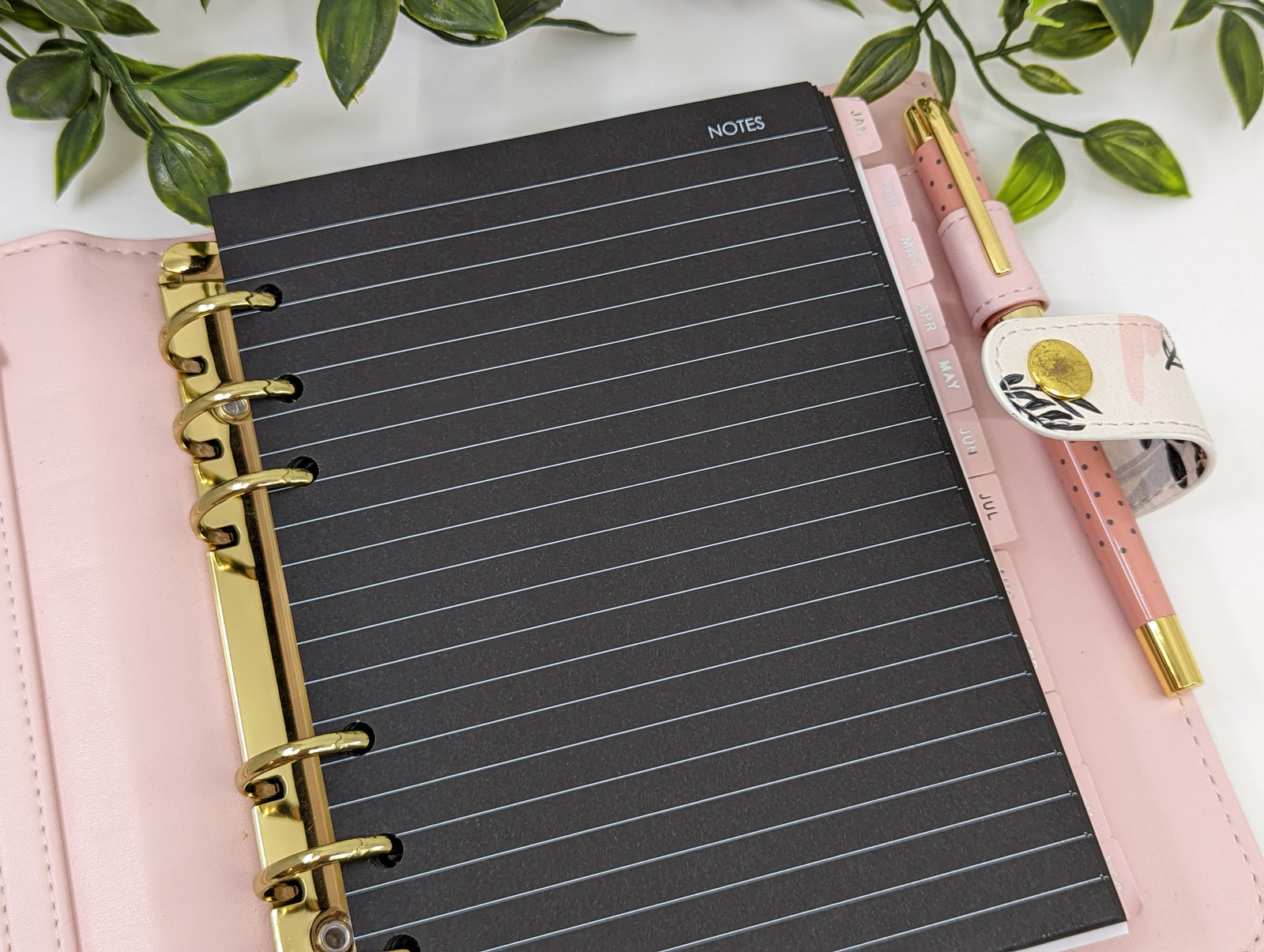 B6 Lined Paper Blackout Planner Refills