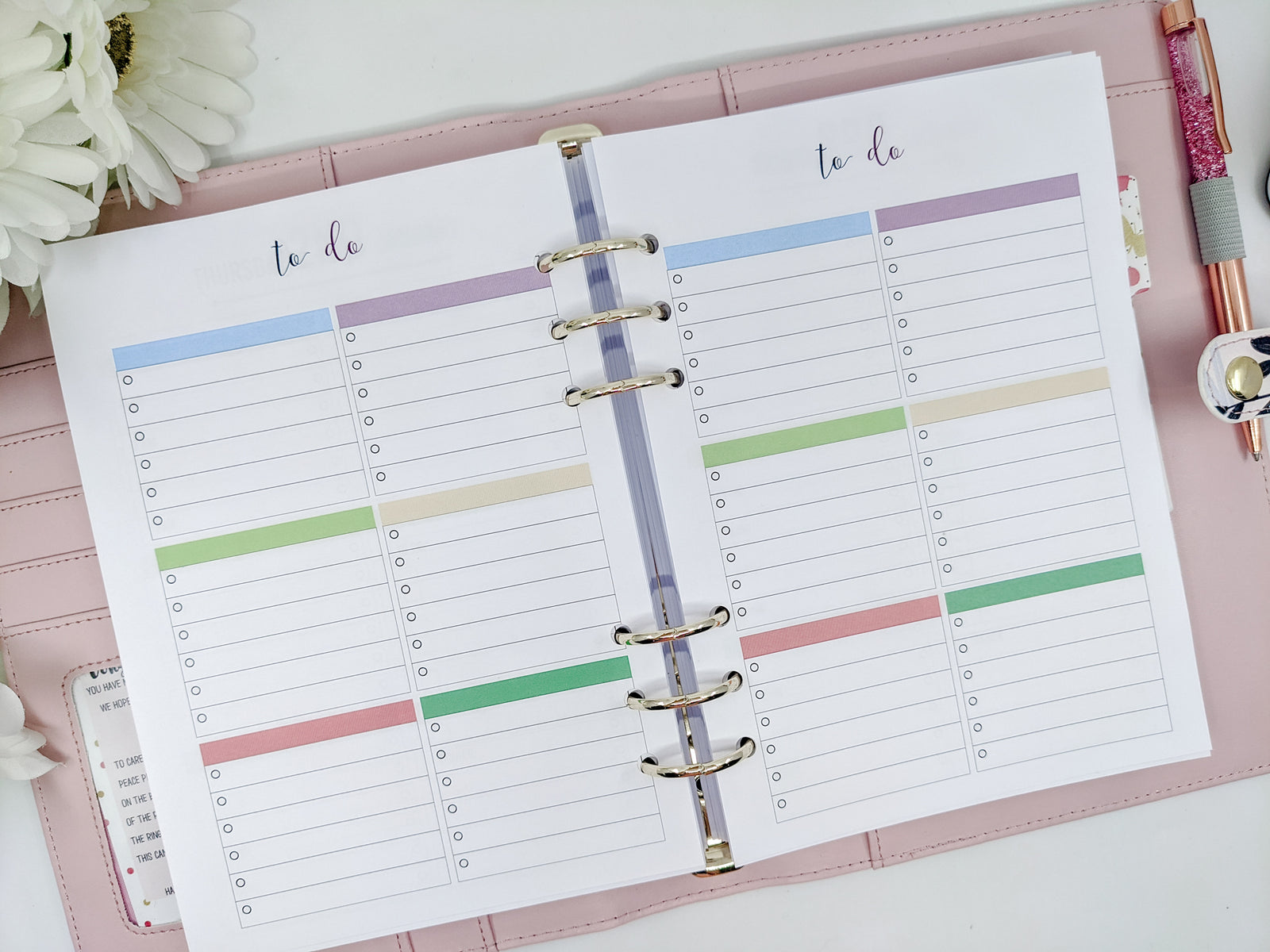 A5 to do list to fit A5 6 ring planners