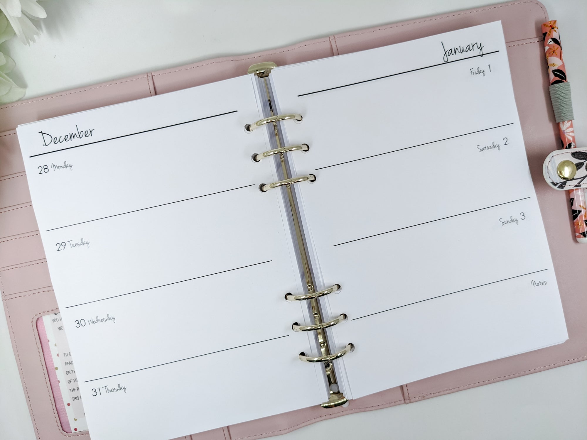 Horizontal Layout With Notes | Lined