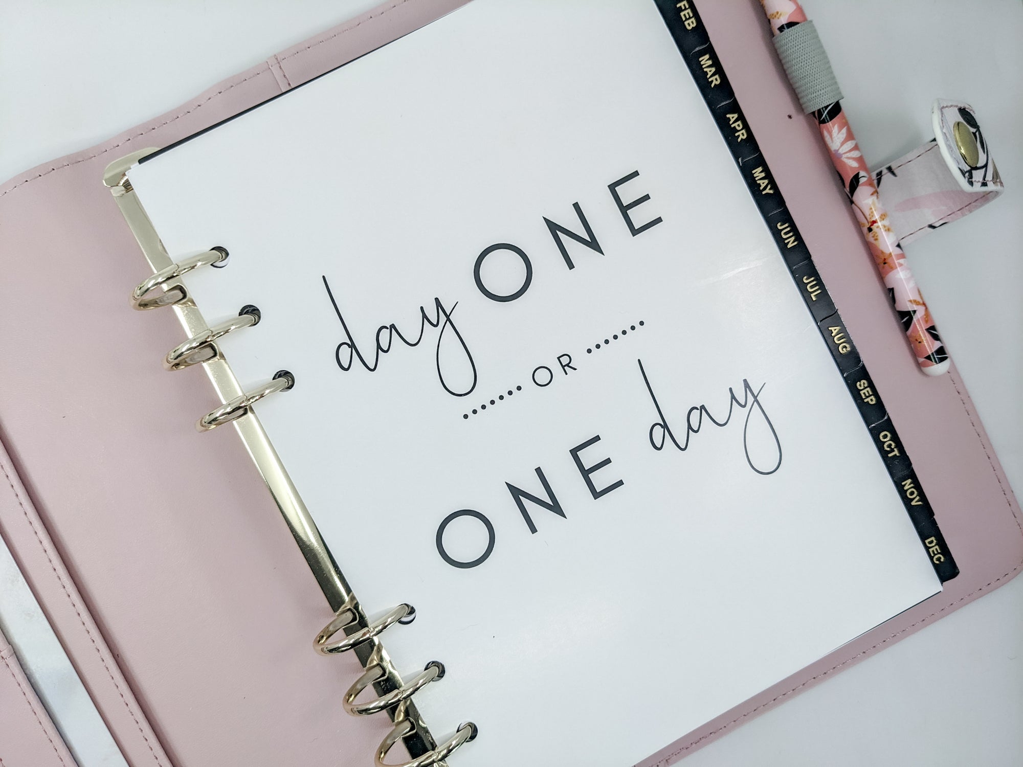One Day or Day One Planner Dashboard (A5 Size)