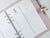 A5 Daily Planner Inserts by Planner Peace Australia Monochrome
