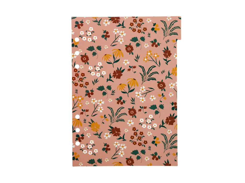 Caramel Bouquet 6 tab planner dividers