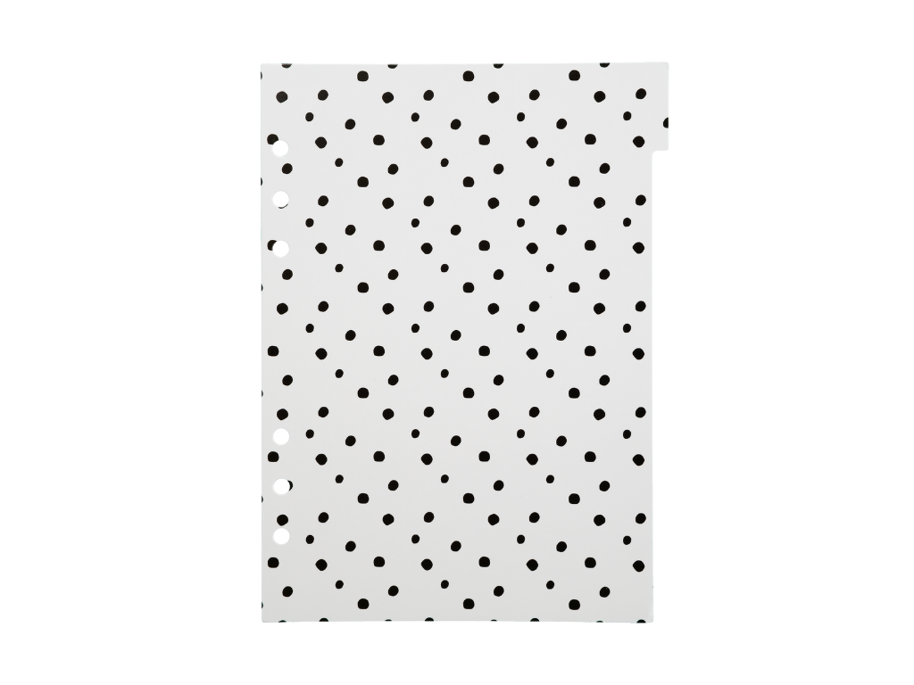 A5 Planner Dividers Black and White Rainbow