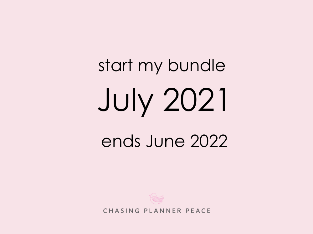 Start my bundle July 2021