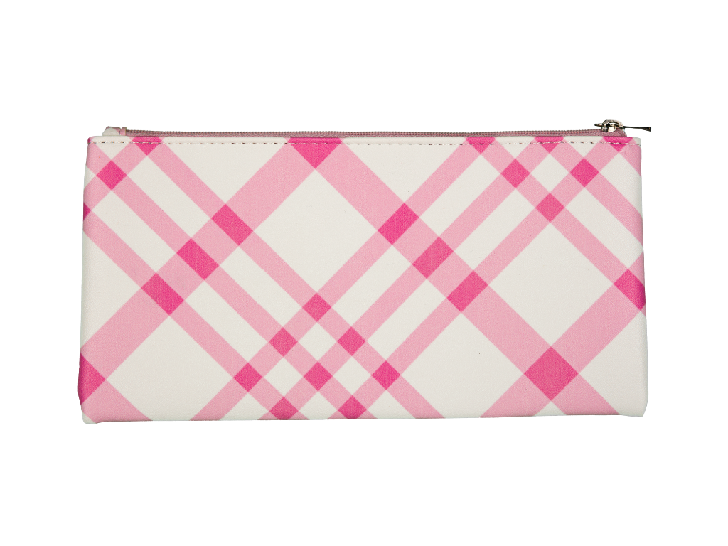 Pink Gingham Pencil Case