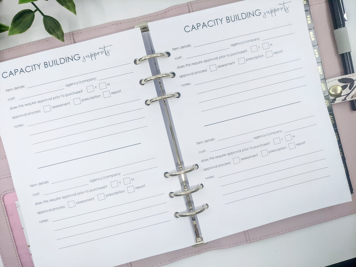 NDIS Planner Insert Pack