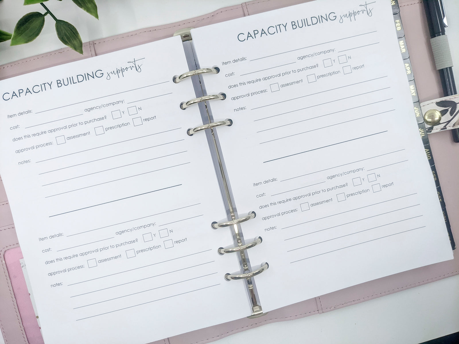 NDIS Planner Insert Pack