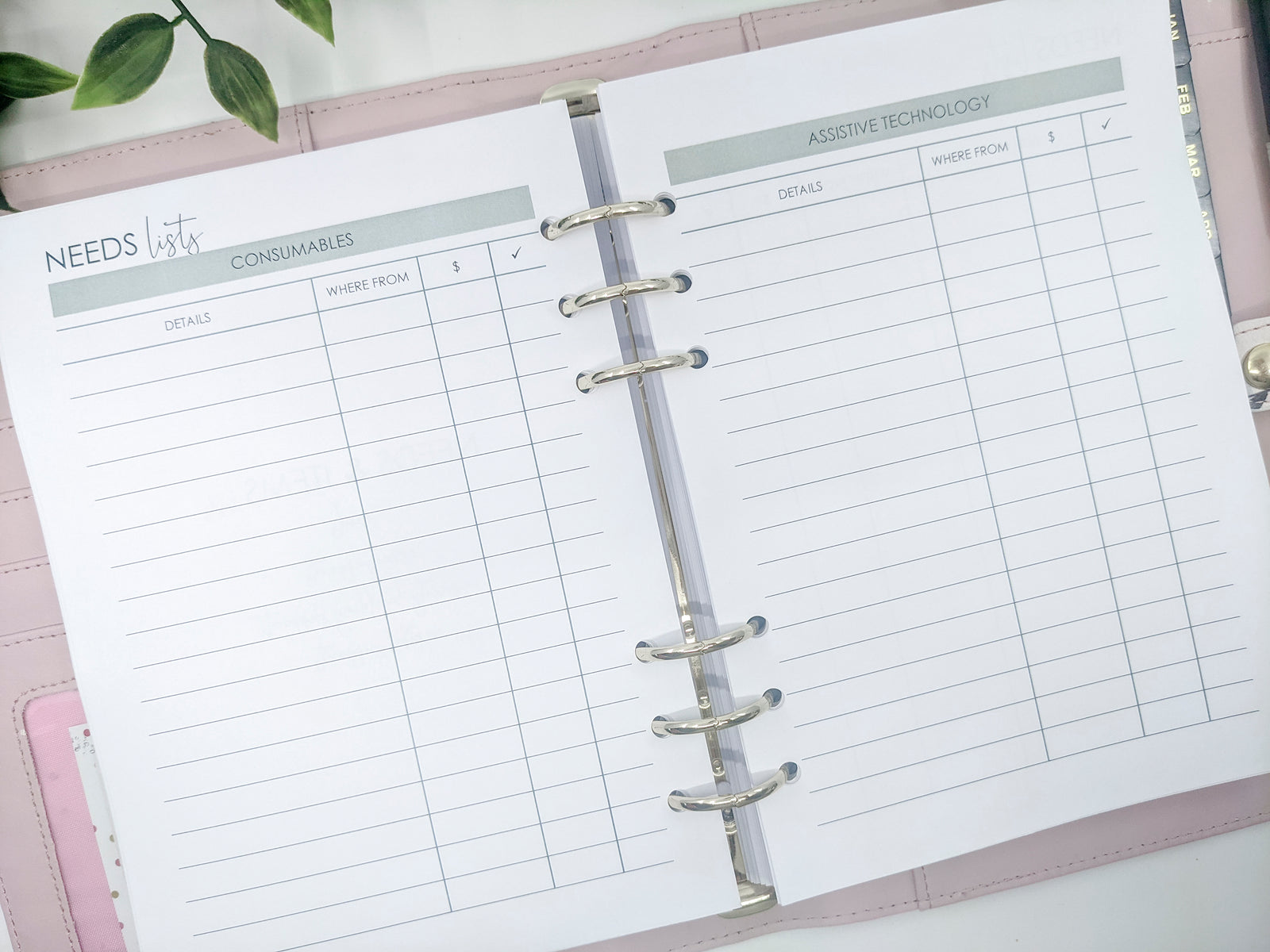 NDIS Planner Insert Pack