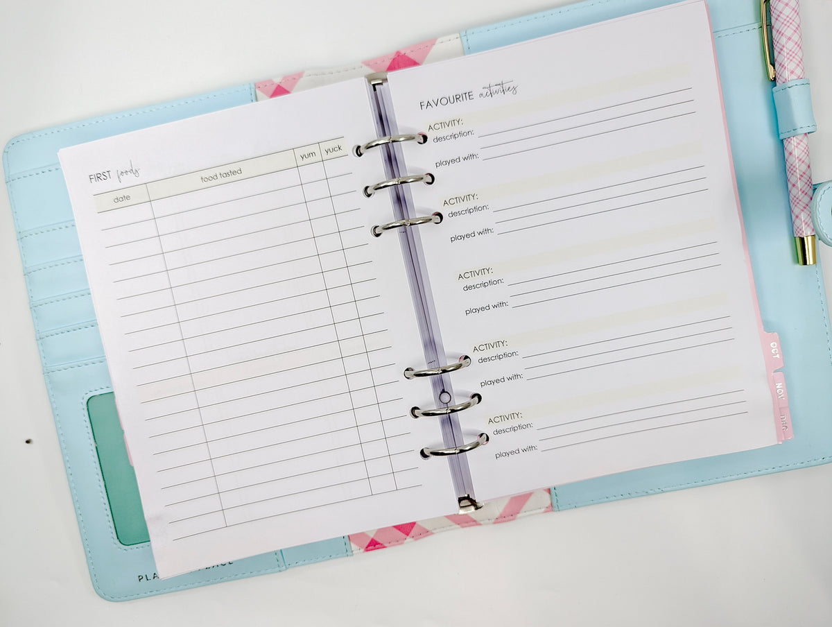 A5 Newborn Baby inserts | 80 pages