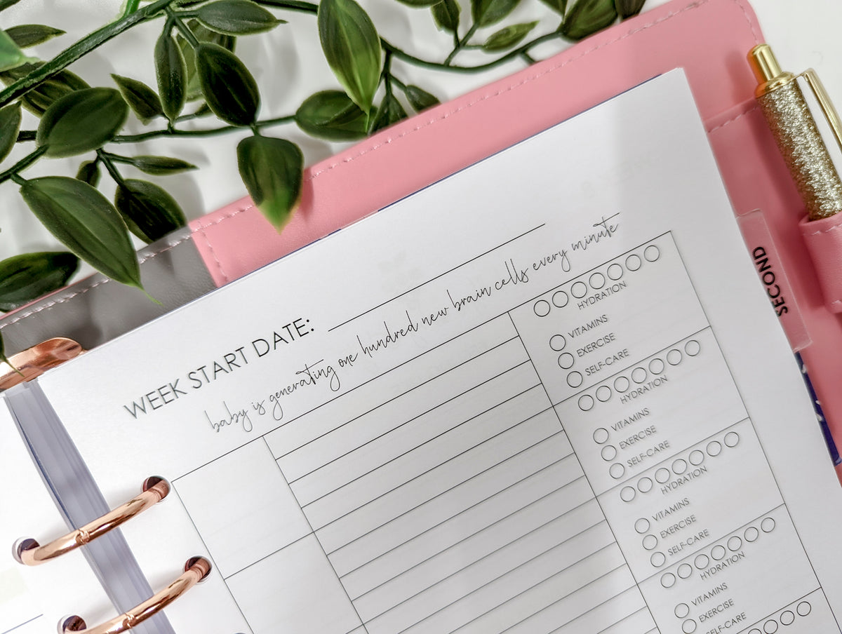 Pregnancy inserts for Planner Peace