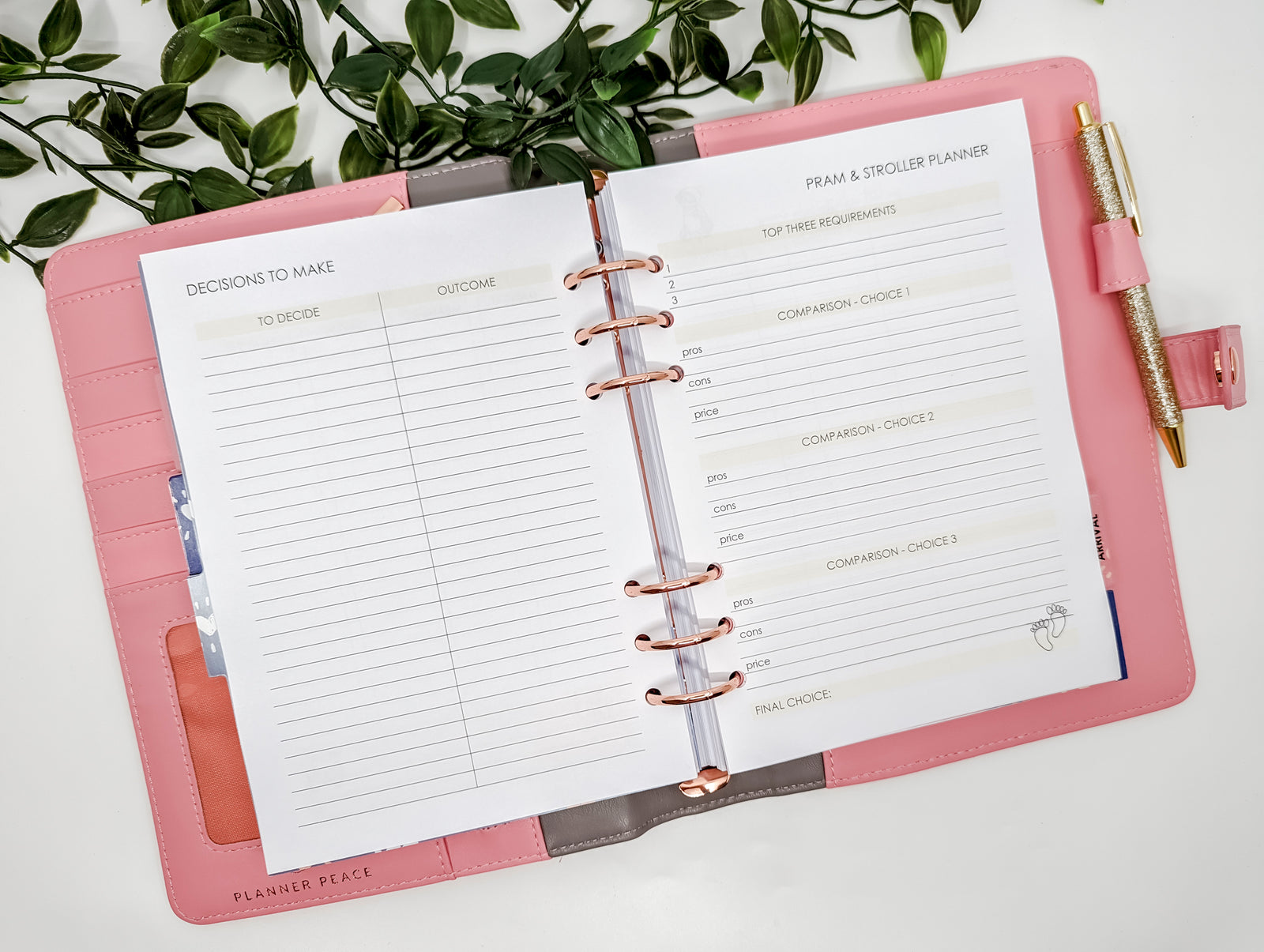 A5 pregnancy planner inserts