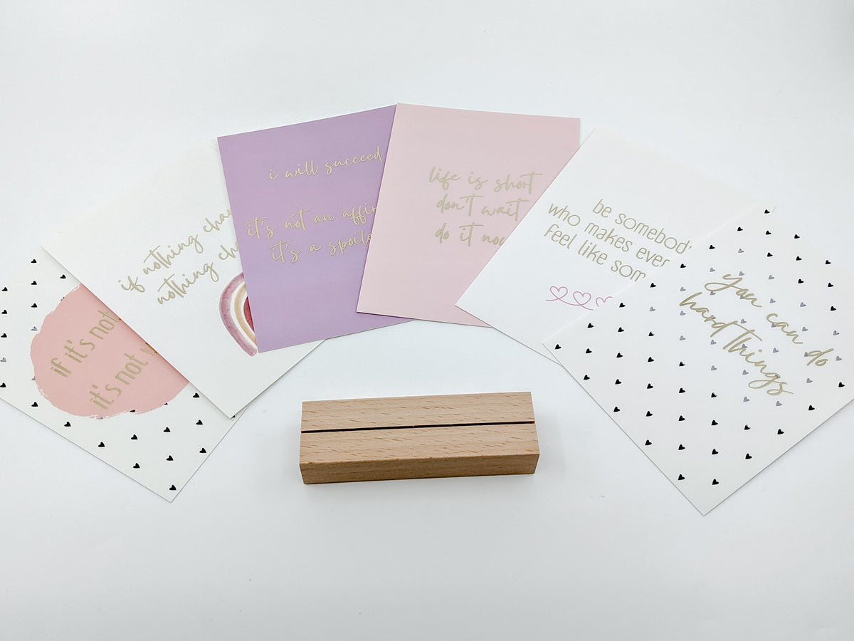 Gold Foiled Inspiration Cards &amp; Stand