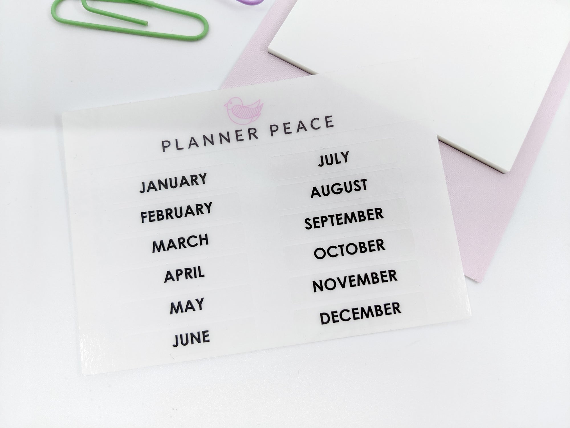 Monthly Labels for Dividers