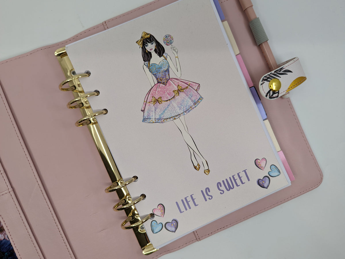 Life is Sweet Planner Dashboard (B6 or Personal Size dashboard)