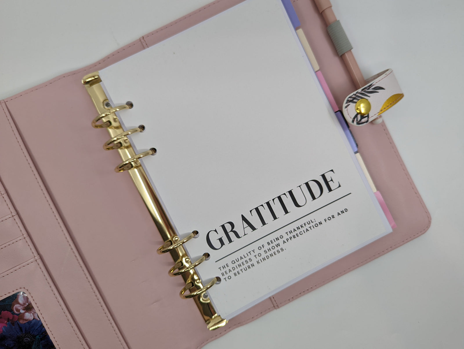 Gratitude Planner Dashboard (B6 and Personal size)