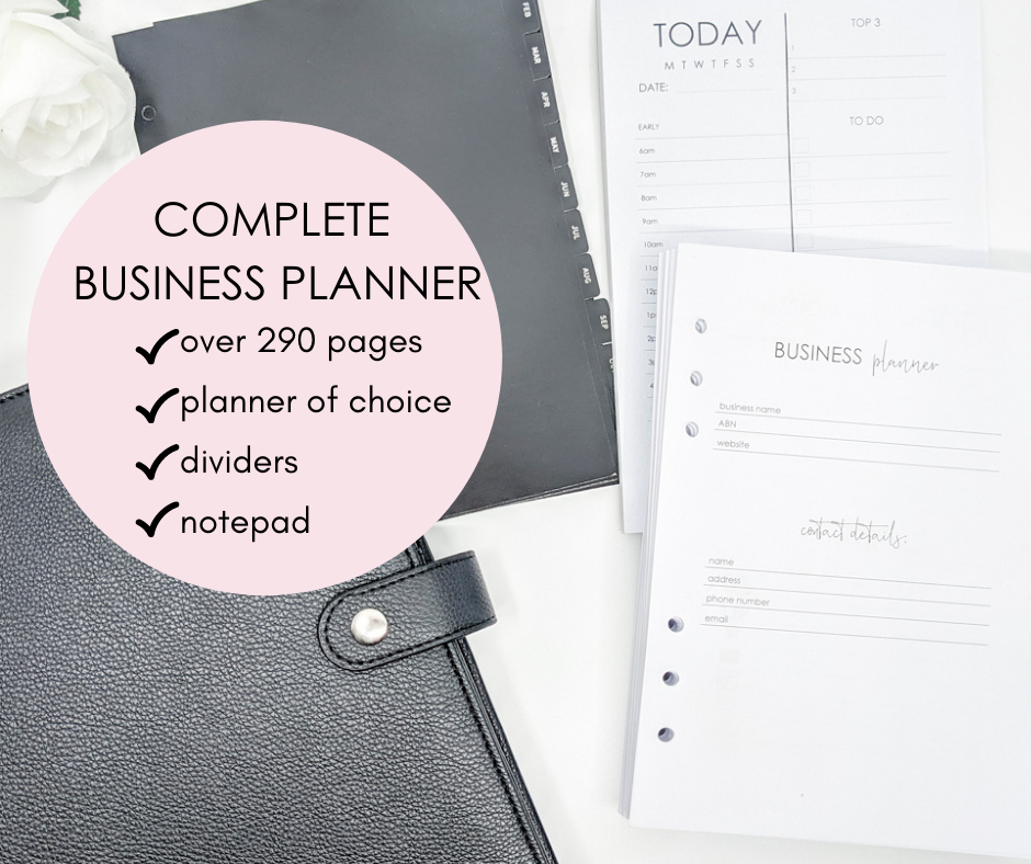 Business Planner Bundle - Planner and Dividers included