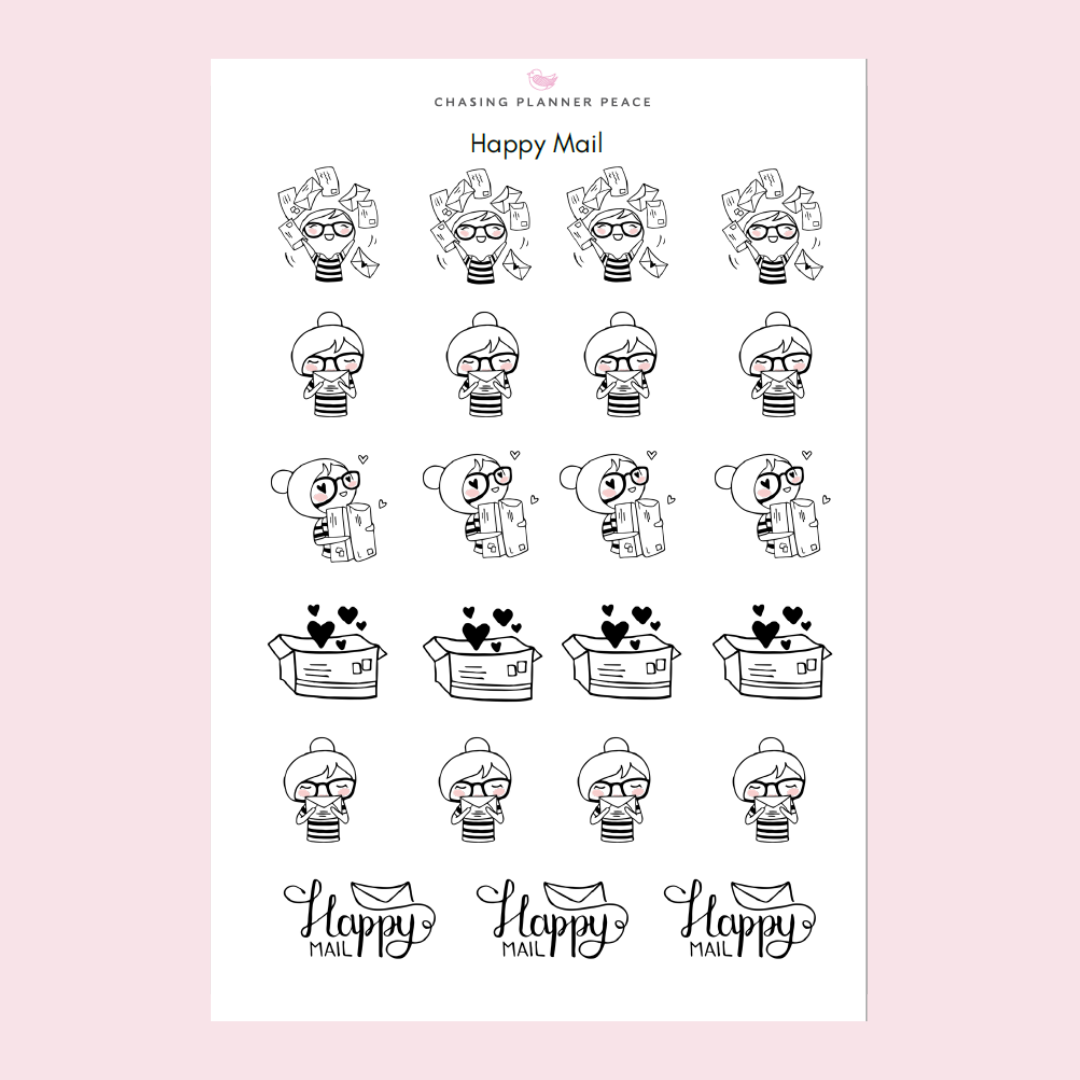 Happy Mail Sticker Sheet