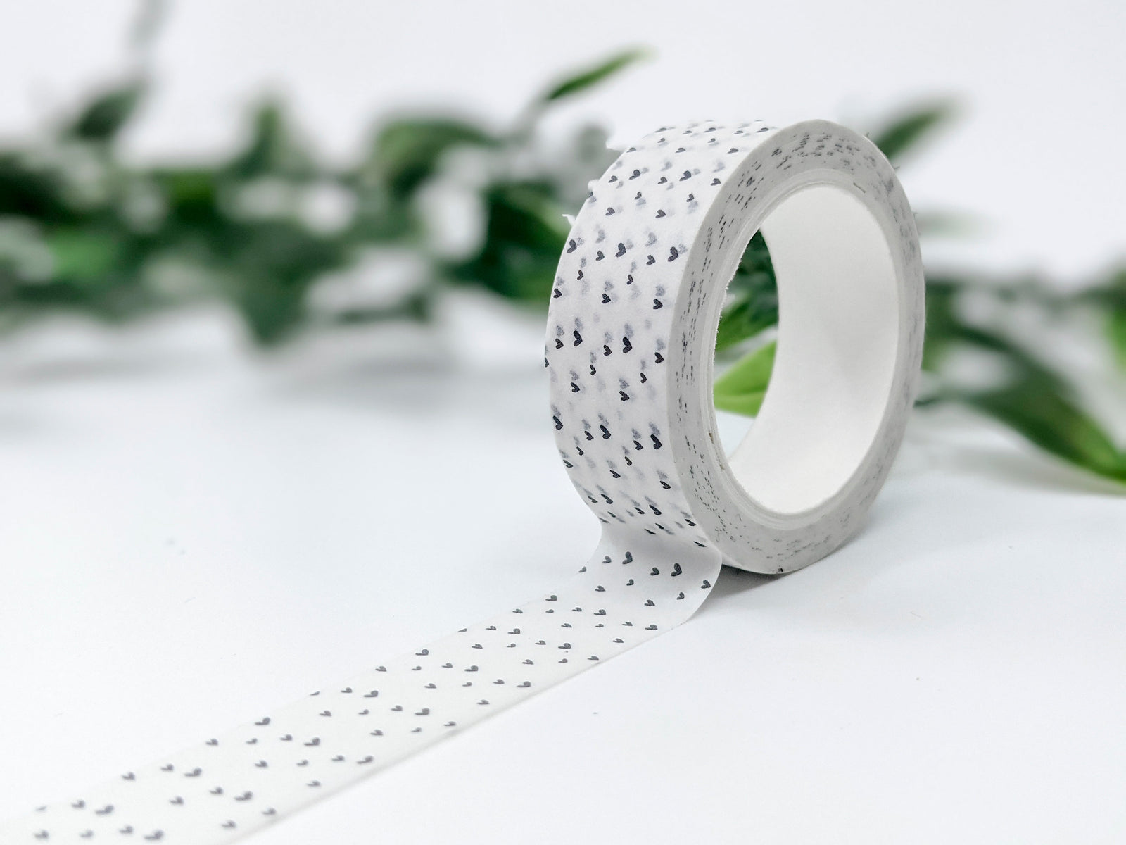 Black and White Hearts Washi