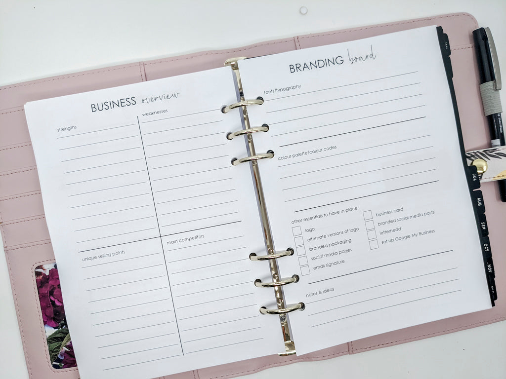 Business Planner Bundle - Planner and Dividers included