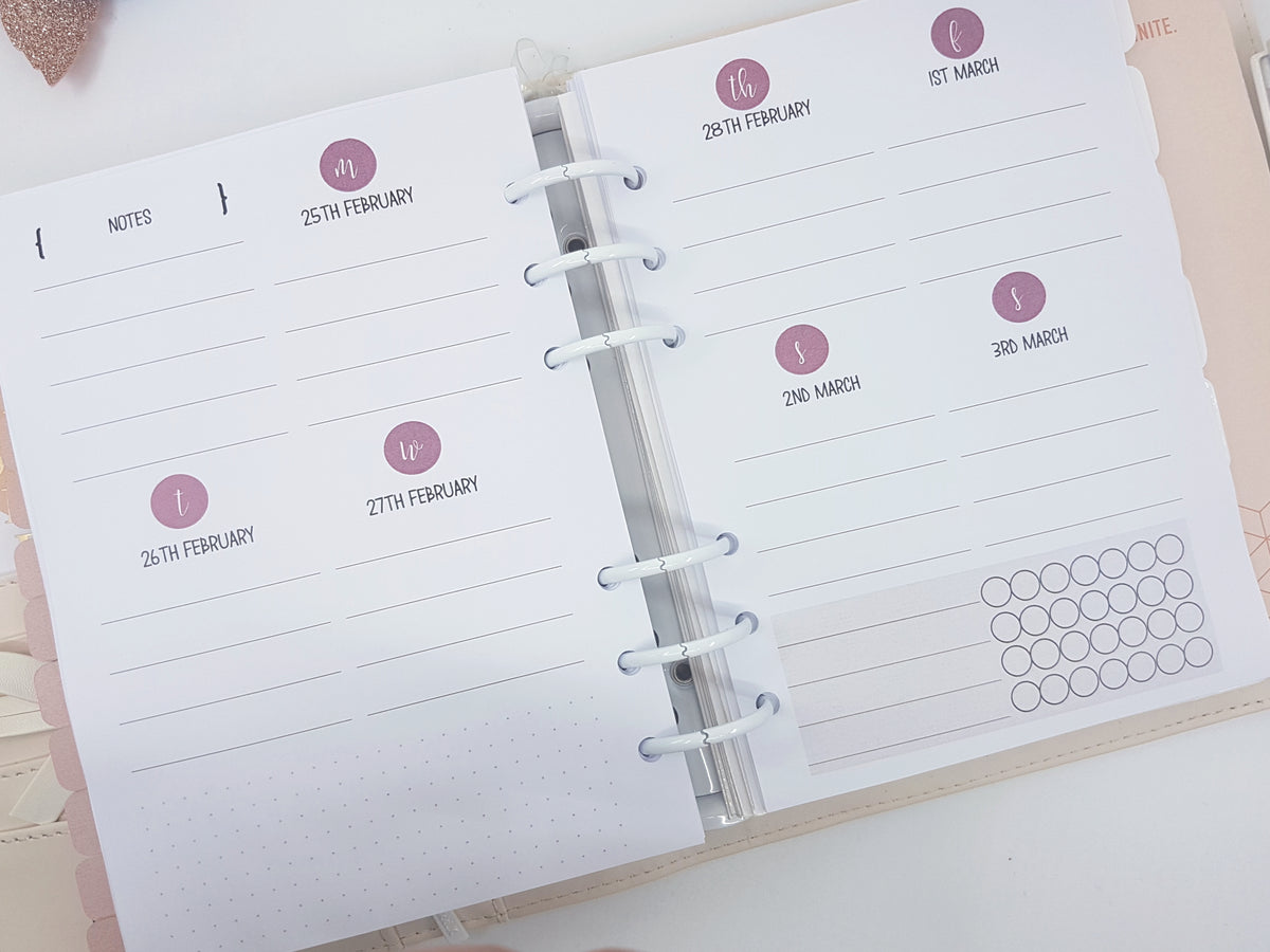 B6 Weekly Layout with Habit Tracker