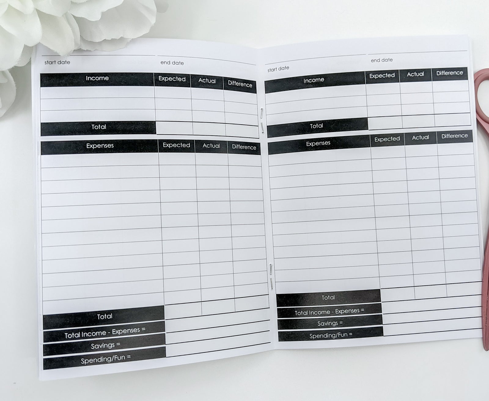 Budget Planner Traveler's Notebook Insert - B6 Size