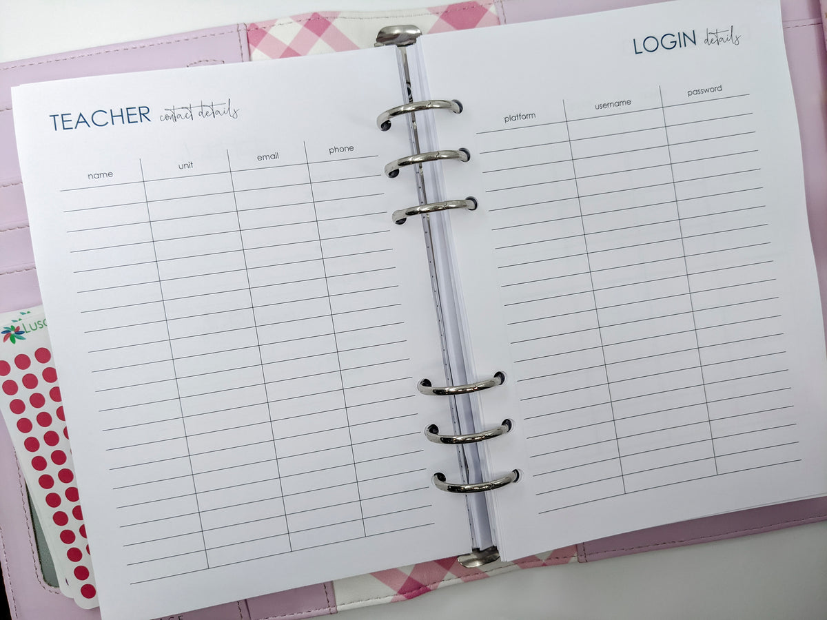 A5 study bundle by Planner Peace Australia