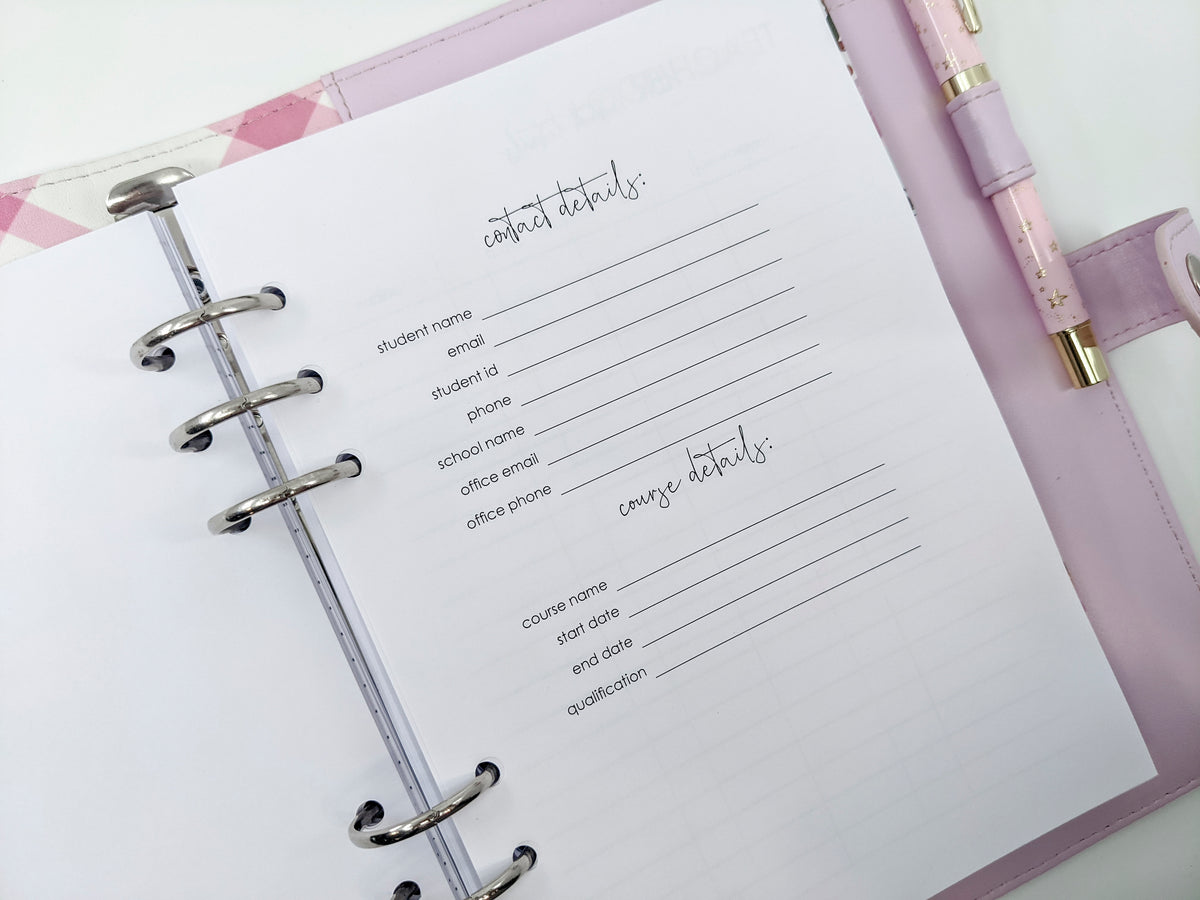 Study planner bundle for university students by Planner Peace Australia