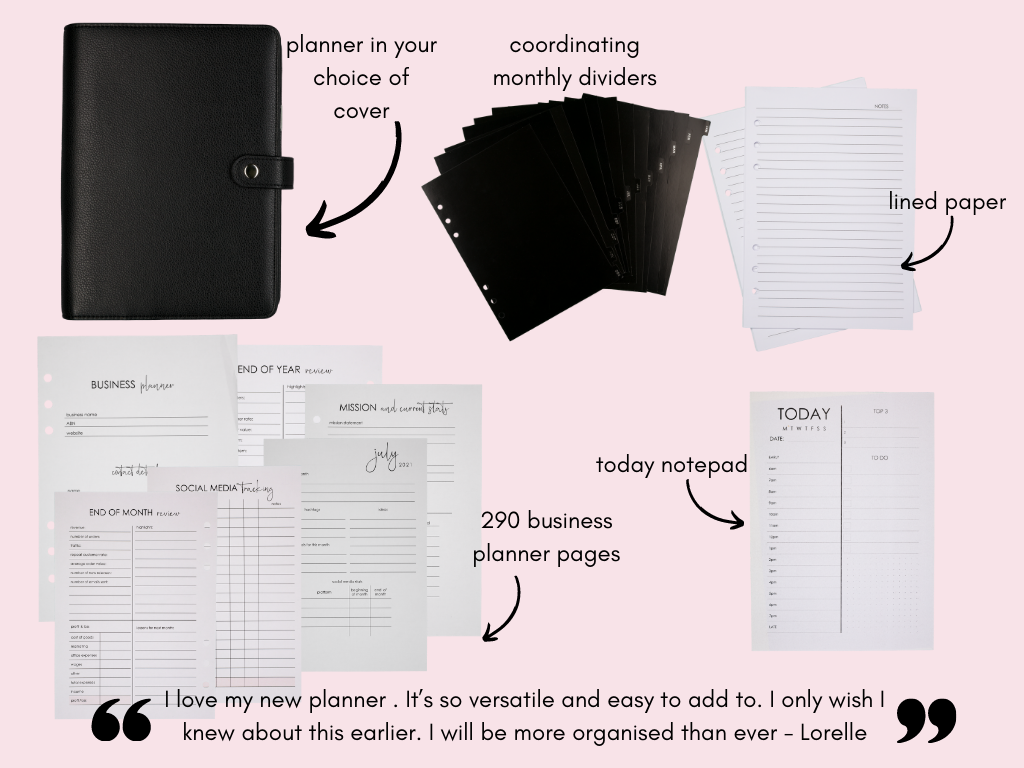 Business Planner Bundle - Planner and Dividers included
