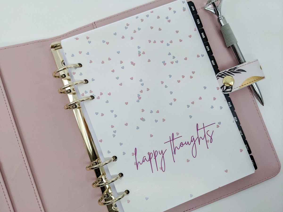 Happy Thoughts Planner Dashboard (B6 or Personal size)
