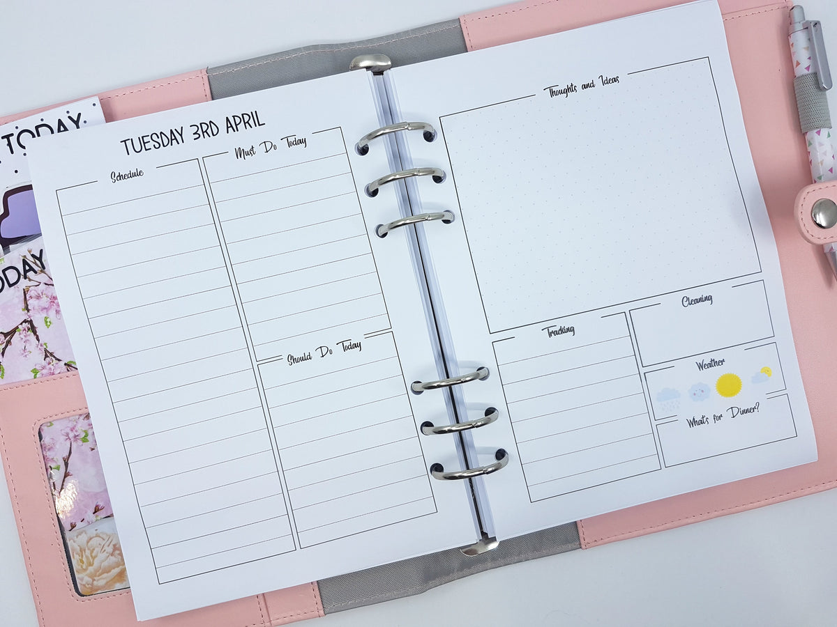 Day on Two Pages Planner Refill