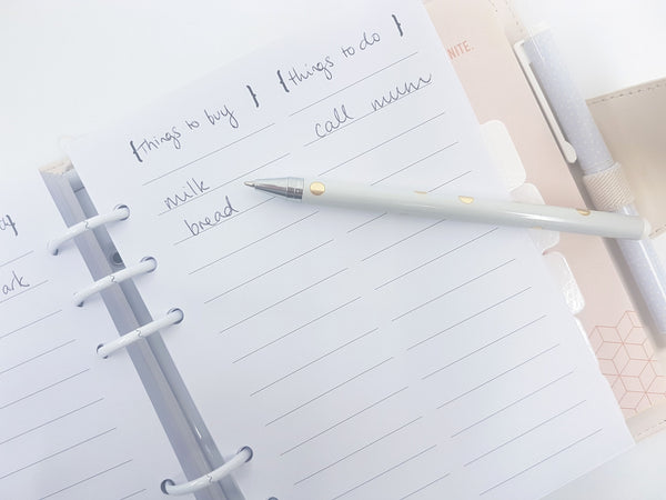 B6 Lists Planner Refill for B6 Ring Planners by Planner PEace - Planner ...
