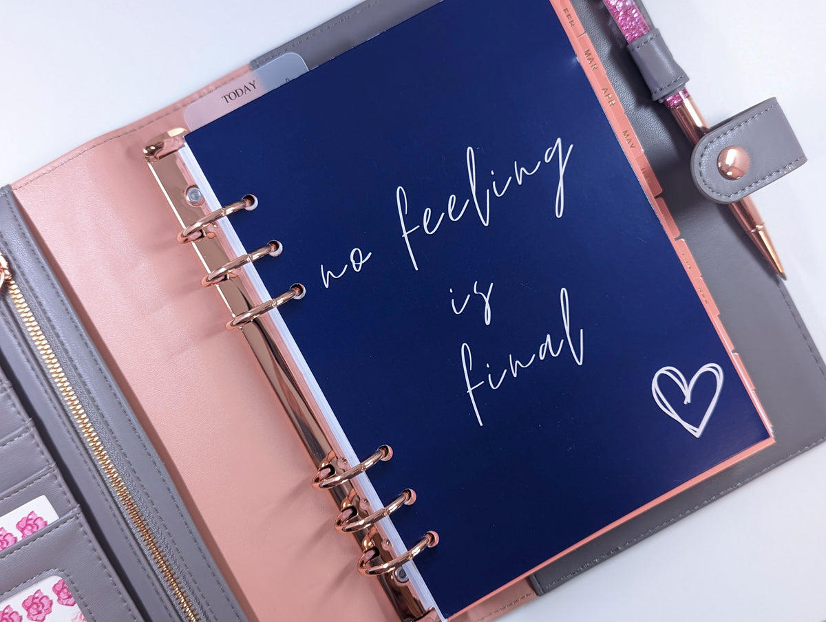 No Feeling is Final Planner Dashboard (A5 size)