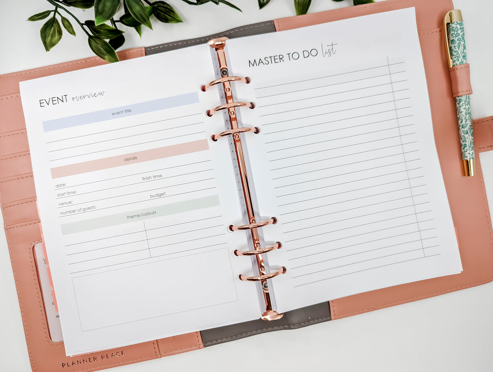 Party planner inserts