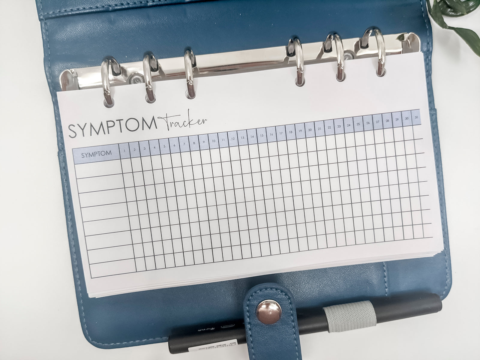Symptom tracker personal size planner inserts
