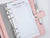 Personal Size School Holidays planner inserts | 2 double sided sheets