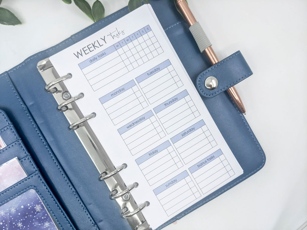 Weekly Tasks Personal Size planner refill by Planner Peace Australia