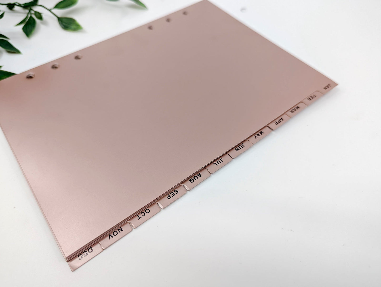 A5 Monthly Dividers  - Rose Gold
