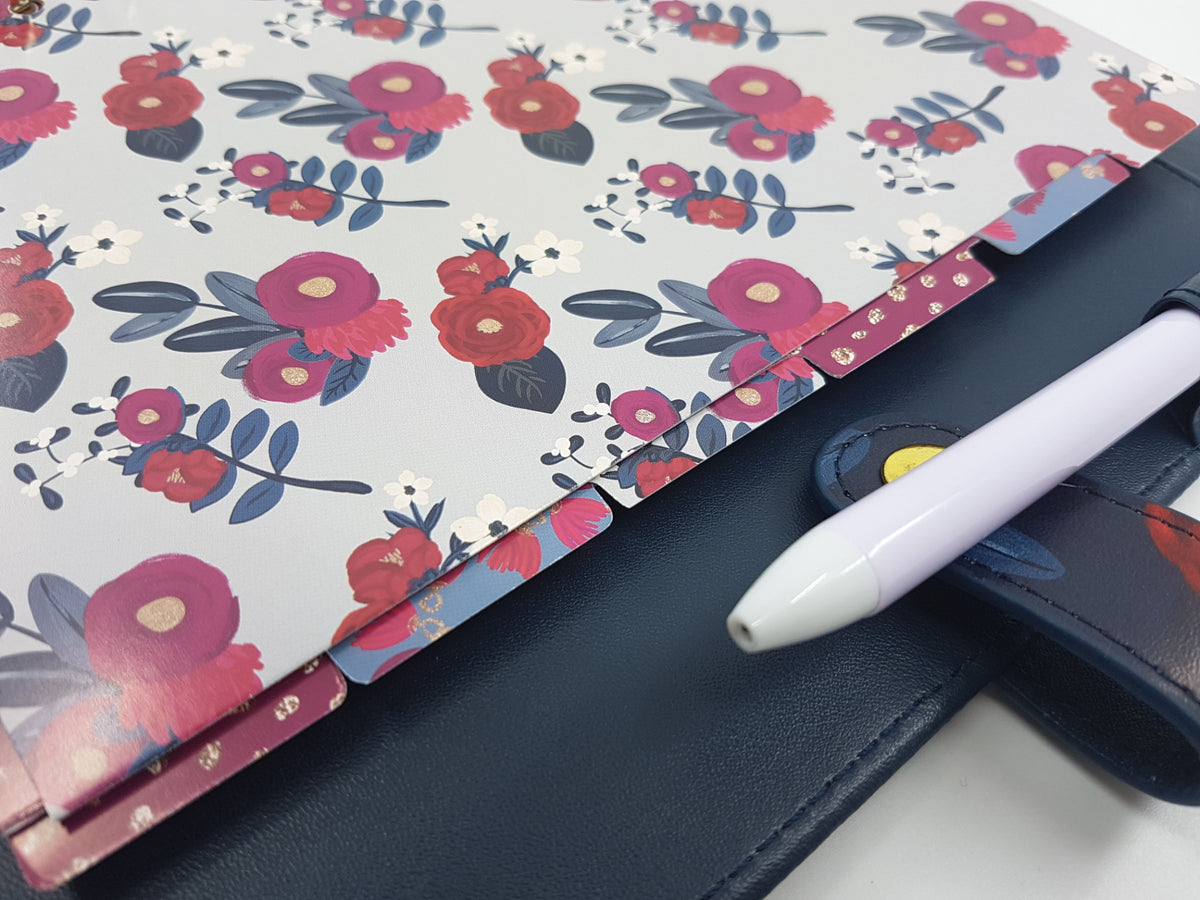 Ruby Blue B6 Planner Dividers